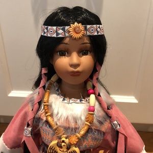 Jmisa 18” Porcelain Native American Doll